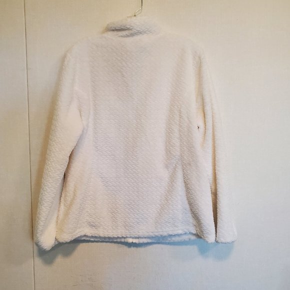 Free2B Women's Large White Braided Butter Pile Jacket. - Picture 2 of 5